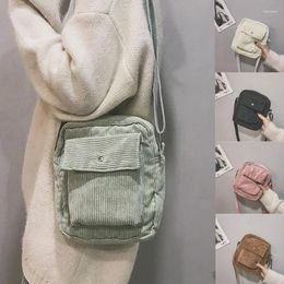 Bag Corduroy College Style Shoulder Messenger Bags Mini Crossbody For Women Student Girl Korean Version Flap