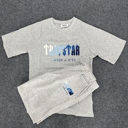 Trapstar T Shirt Men's Tshirts Trapstar Tracksuit Tiger Tracksuit Letter Embroidered Short Sleeves Uk Drill London Shirts and Shorts Set Central Cee Same Style 575
