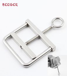 Beeger Stainless Steel Locking Ball Crusher Cock Testicle Crushing Cbt Device For Men SH1907304376087