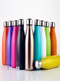 Unique Cola Shaped Bottle Insulated Double Wall Vacuum Highluminance Water Bottle Creative Thermos Bottle Coke Cups 17 o7275579