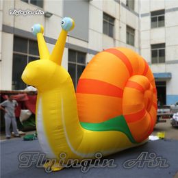 wholesale Customized Parade Perfromance Animal Model Inflatable Gary The Snail 5m Length Colorful Walking Blow Up Snail Costume For Holiday Event