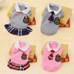 Dog Apparel Couple pet clothing uniform small and medium-sized dog Chihuahua puppy shirt Ropa Perro H240506