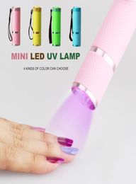 MINI UV Light Hand Held Portable Travel LED Lamp Gel Polish 10s Fast Dryer Cure Manicure tools 4 color are available4966925