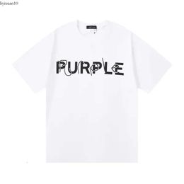 24Ss Purple Brand T Shirt Size Xs-5Xl Large Designer Tees Mens T-Shirt Homme T Shirts Women Loose Clothing Luxury Designers Short Sleeve Spring Summer Tide Tee 286