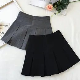 Skirts MEXZT Harajuku Pleated Skirt Women Streetwear High Waist Black Mini Korean Preppy School Uniform All Match A Line