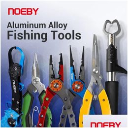 Fishing Accessories Noeby Grip Pliers Combo Aluminium Alloy Fish Lip Hook Controller Adjustable With Connect Ring Drop Delivery Sports Otg7Y