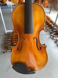 4/4 handmade violin nice grain bird-eye style European wood violino with a case