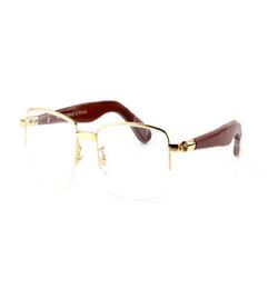 Classic Half Frames Sunglasses Mens Brand Designer Eyewear Gafas Reading Sun Glasses Vintage Metal With Wood Optical Frame With Re7947022