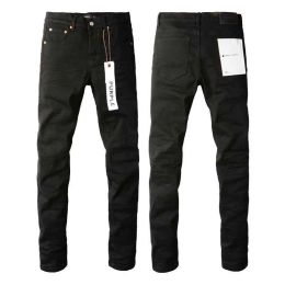 Jeans Purple Brand Black Black Jeans American High Street Street Basic22Q8 Cotton Denim