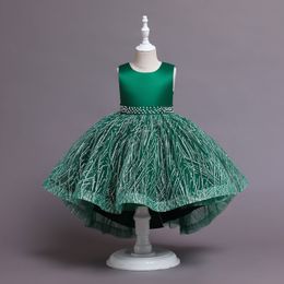 Barnklänning flicka prinsessan klänning kväll klänning pompadour klänning blommor barn pianosträkt