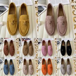 Summer Shoes Men Women Loro Piano Casual Shoe Moccasins Designer Luxury Brand Dress Platform Loafers Classic Vintage Slip On Chaussures Oxfords Sandale 35-45 DHgate