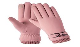 Five Fingers Gloves Fashion Winter Women Windproof Waterproof Internal Plush Warm Lady Mittens Touch Screen Skinfriendly Soft Fem35075651