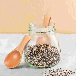 Coffee Scoops Kichvoe Soap 9Pcs Mini Wooden Spoon Small Bath Salt Condiments Serving Wood Measuring