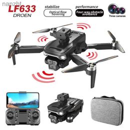 Drones LF633 Rc Mini Drone 4K HD Three Camera Professional Brushless Motor Optical Flow Control Drone WX