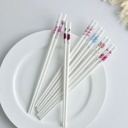 1Pair Ceramics Chopsticks Ecofriendly Kitchen Tool China AntiSlip Ceramic Tableware Suitable For Restaurants 240422