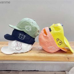 CAPS HATS Söt kanin baby hatt pojkar och flickor baseball hatt vår/sommar fast färg förskolan barnhatt utomhus strandhatt 3-24 månader wx