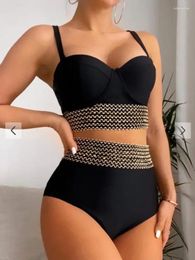 Women's Swimwear Push Up High Waist Bikini Sets Sexy Black Brazilian Biquini Swimsuit Two Pieces Women 2024 Bathing Suits Beachwear