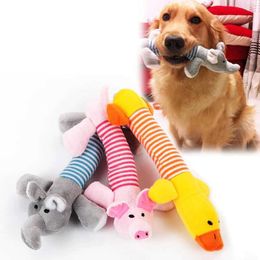 Dog Toys Chews Funny Pet Squeak Puppy Chew Squeaker Squeaky Plush Sound Toy Cute Animal Design For Small Medium Large Dogs H240506