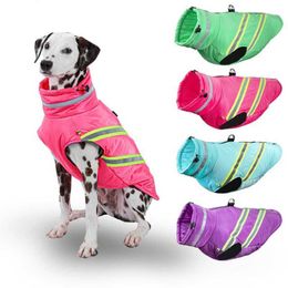 Dog Apparel Winter Warm et for Small Large Dogs Reflective Windproof Waterproof Vest Coat Golden Labrador French Bulldog Clothes H240506