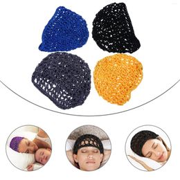 Berets 4 PCS Scarf Mesh Hair Net Women's Barrettes Bonnet For Curly Fabric Crochet