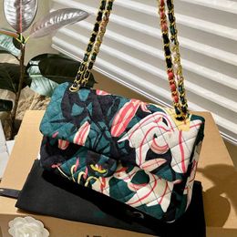 10A Fashion Cotton Chain Shoulder Bag Pure Print Hardware Beautiful Painted Bags Gold Designer Metal Matelasse Luxury Bag Buckle Women Dkhw