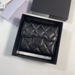 10A Top quality Organ card bag full leather inside and outside luxury Designer Card Holder Genuine gy Leather With Box purse Fashion Womens men Purses Credit 50086