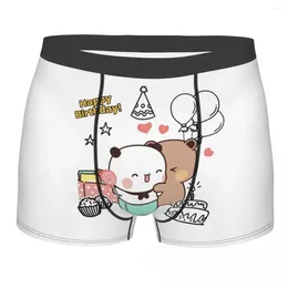 Underpants Men Happy Birthday Bubu Dudu Underwear Panda Bear Funny Boxer Briefs Shorts Panties Homme Soft