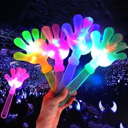 1530pcs Glow Applause Props LED Light Clap Hands Palms Shoot Kids up Toy Rattle Halloween Birthday Party Wedding Supplies 240506