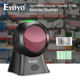 Scanners Eyoyo Ey7100 1d/2d Desktop Barcode Scanner Omnidirectional Usb Wired Barcode Reader Platform Scanner Automatic Sensing Scanning