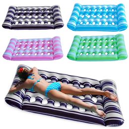 Inflatable Water Sleeping Bed PVC Floating Lounger Air Mattress Foldable Swimming Pool for Party 240506