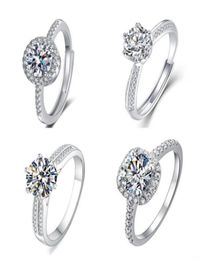Wedding Rings Moissanite Ring Kuaishou Douyin Xiaohongshu Net Red Live One Carat Factory Direct Diamonds Gothic JewelryWedding3011744