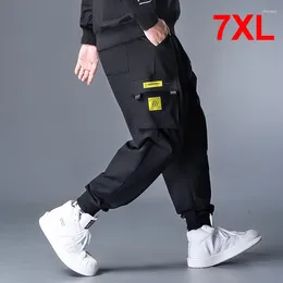 Men's Pants 7XL Plus Size Pant Men Joggers Sweatpants Baggy Cargo Streetwear Trousers Elastic Waist Male Loose HX608