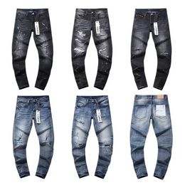 Mens Jeans 2024 New Purple Jeans Desinger Pants for Mens Purple Brand Jeans Hole Jean Luxury Women Men Pants Trends Distressed Slim Fit Pant Motorcycle Jeans Mens Clot