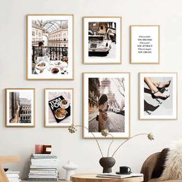 s Paris Windmill Girls Fashion Coffee Shop Wall Art Canvas Painting Nordic Posters and Printing Wall Paintings Home Bar Decoration J240505