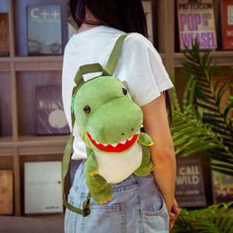 Plush Backpacks New Fashion Creative 3D Dinosaur Backpack Cute Animal Cartoon Plush Backpack Dinosaur Backpack Childrens and Boys GiftL2405