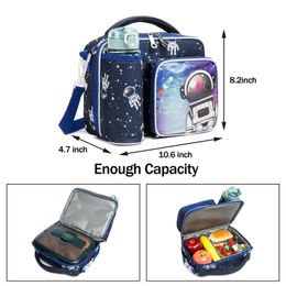 Lunch Bag Kids Insulated Tote for Boys and Girls with Adjustable Shoulder Strap Durable Handle 240506