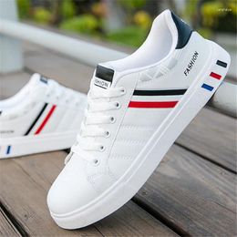 Casual Shoes Spring 2024 Mens Solid Colour White Pu Leather Fashion Flats Sneakers Man Wear-resistant Class