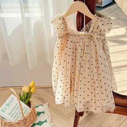 Girl's Dresses Baby Girl Clothes Cute Dot Girls Suspender Dress for 1-5 Yrs Summer Baby Birthday Princess Dress with Butterfly Wings