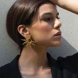 Dangle Earrings Fashion Exaggerated Vintage Drop For Women Gold Colour Wild Sun EaringsFemale Jewellery