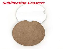 Sublimation Coasters Table Pad Blank MDF Wooden Car Coaster for Heat Transfer Cork Waterproof DIY A032386874