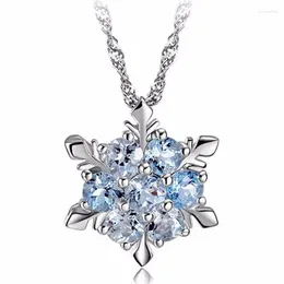 Chains High Quality Shiny Pendants Necklaces For Women Jewelry Romantic Crystal Rhinestone 925 Sterling Silver Charm Necklace