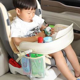 Blocks Car Seat Travel Tray Safety Seat Play Table Organiser Storage Snacks Toys Cup Holder Waterproof For Baby Children Kids Stroller