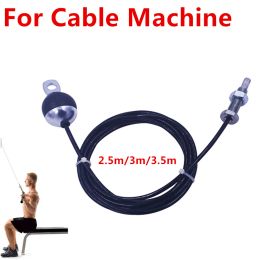 Zaagmachines 2.5m/3m/3.5m Gym Wire Rope Heavy Duty Steel for Home Cable Hine Arm Strength Training Workout Fiess Pulley Accessories