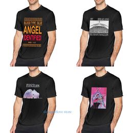 Men Shirts T shirts Anime Fashion Rei Ayanami Classic Short Sleeve Shirts for Haikyuu Kamen Rider Japanese Tee Man Outfits