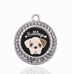 BULLDOG LOVER CIRCLE CHARM Charms Pendant for DIY Necklace Bracelet Jewelry Making Handmade Accessories4777338
