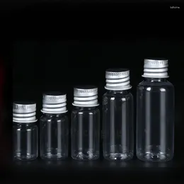 Storage Bottles 5/8/10/20/30ml Plastic Bottle Aluminium Screw Cap Empty Make Up Liquid Tube Clear Cosmetic Container Small Sample Perfume