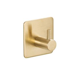 Aluminium Alloy Robe Hook Självhäftande väggrock Rack Key Holder Singel Klädhängare Handduk Hängande Krok Badrum Kök Metall Hakar JY1038