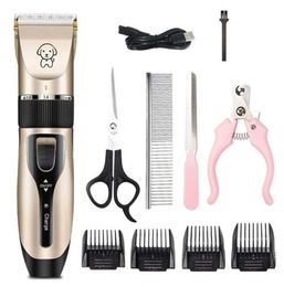 Professional Pet Dog Clipper Electric Animal Grooming Clippers Cat Paw Claw Nail Cutter Machine Shaver USB Rechargeab1503496