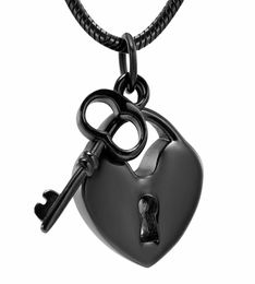 LKJ11532 Key Lock Design Hold You in M Hear Memorial Urn Necklace Stainless Steel Cremation Urn Funeral Casket Blank Engravable2881860