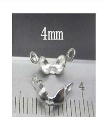 925 Silver end beads envelope wire clasps rope end buckle 3mm4mm DIY Jewellery accessories Y01217099854